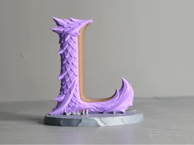 Dragon Letter L Display Sculpture