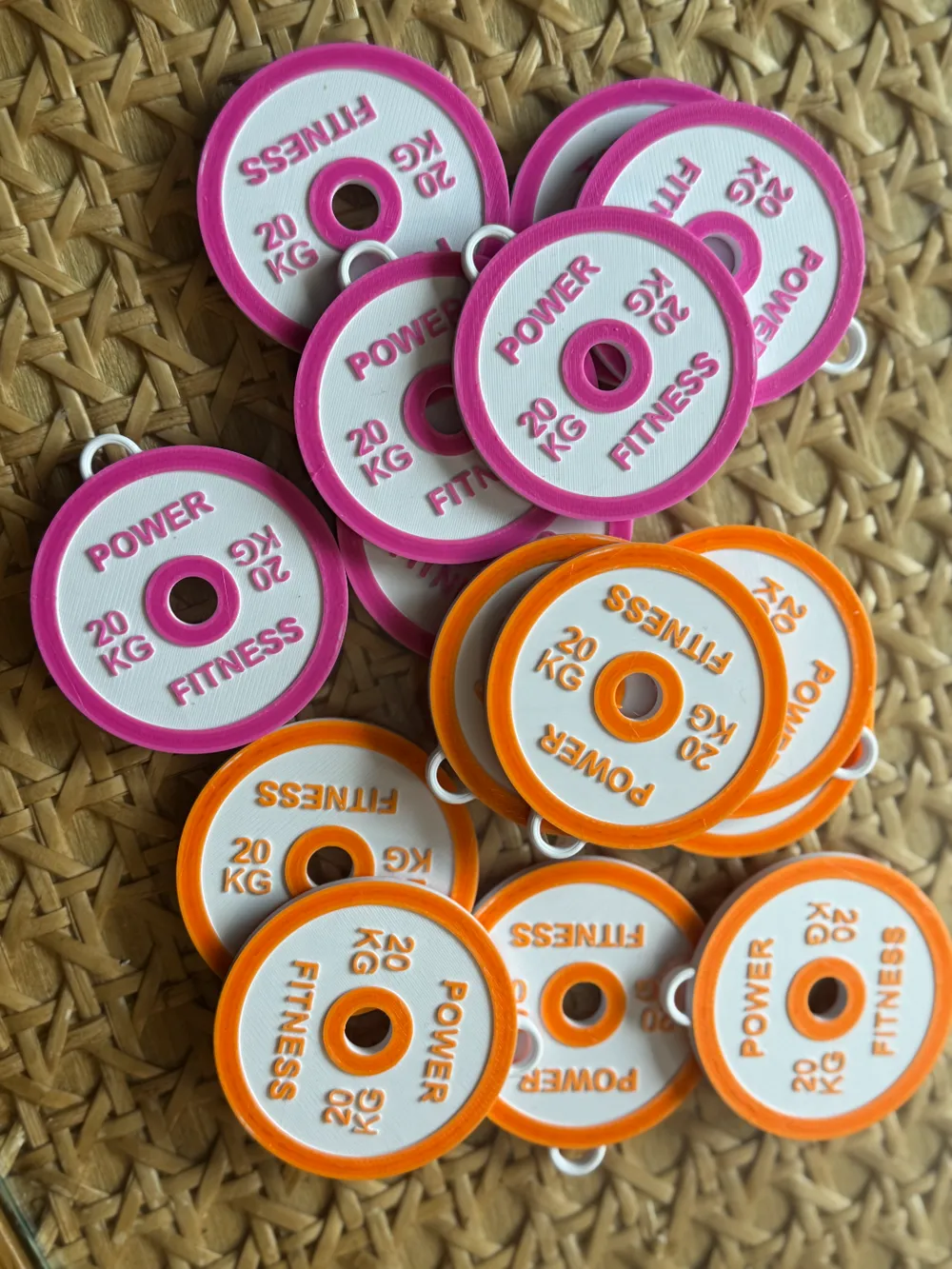 Print It - Confezione Da 20 Monete, Portachiavi E Palestra, In Plastica