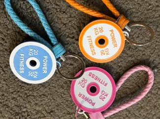Weighted plate. Key Chain. 3D打印彩色杠铃片钥匙链