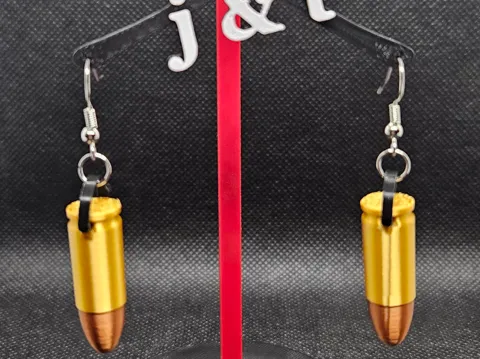 9mm cartridge earrings