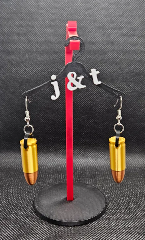 9mm cartridge earrings view 2