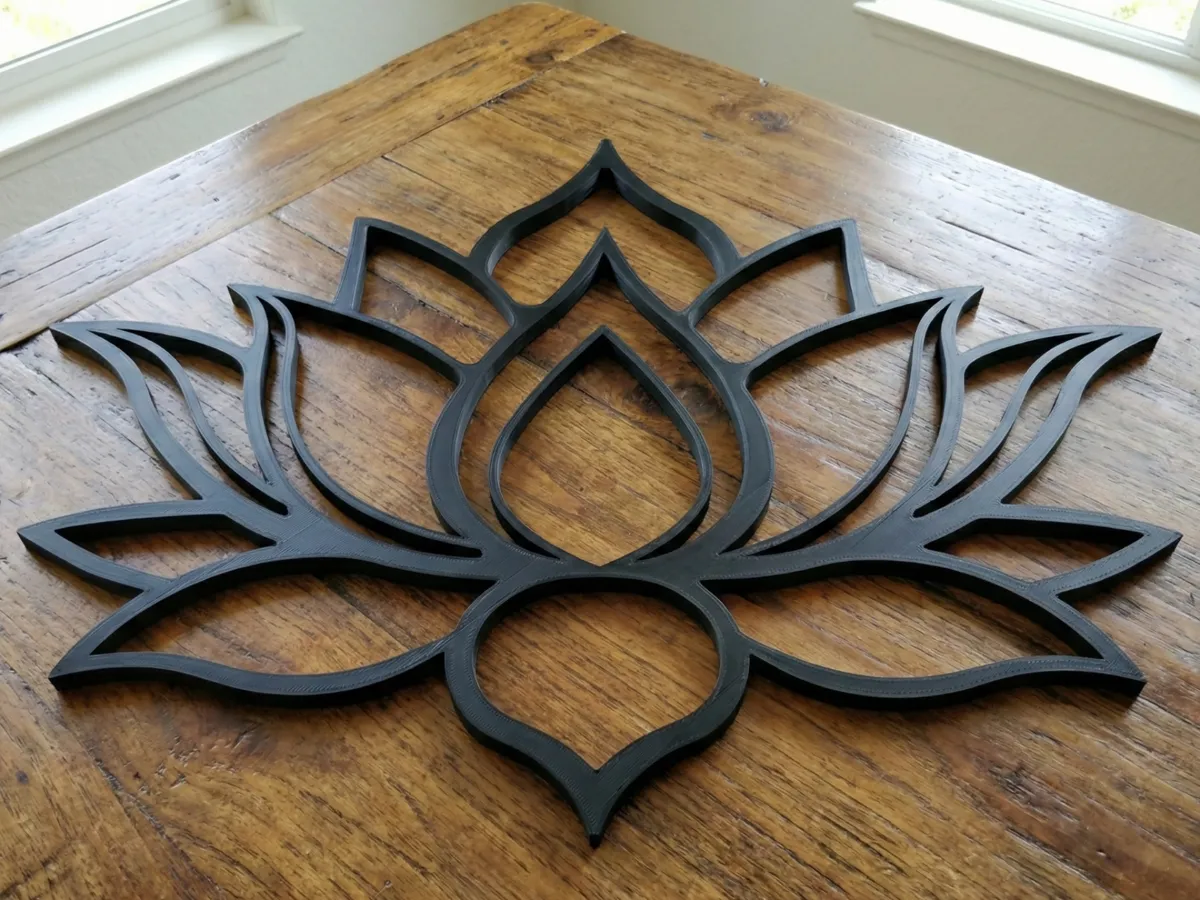 Minimalist Zen Lotus Flower - Wall Art & Decor - Free 3D Print Model ...