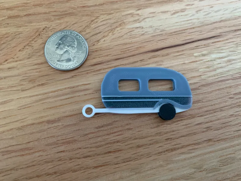 Cute Camper Multicolor Keychain