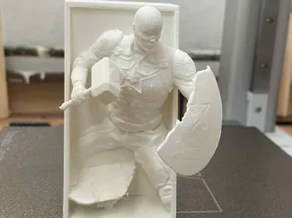 Captain America Book Nook - Broken Shield-Mjolnir