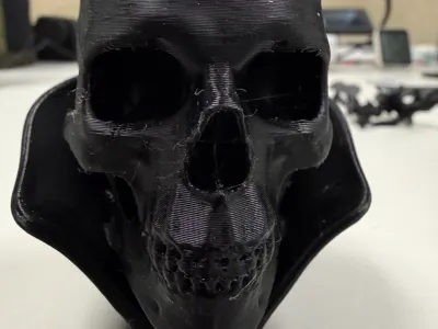 Vampire Skull Model with support to stand free.