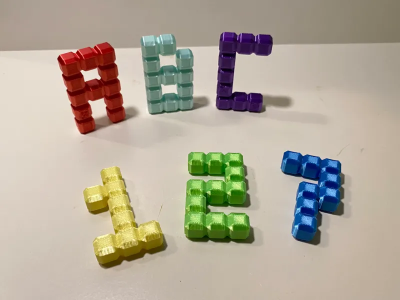 Tetris-Style Letters & Numbers