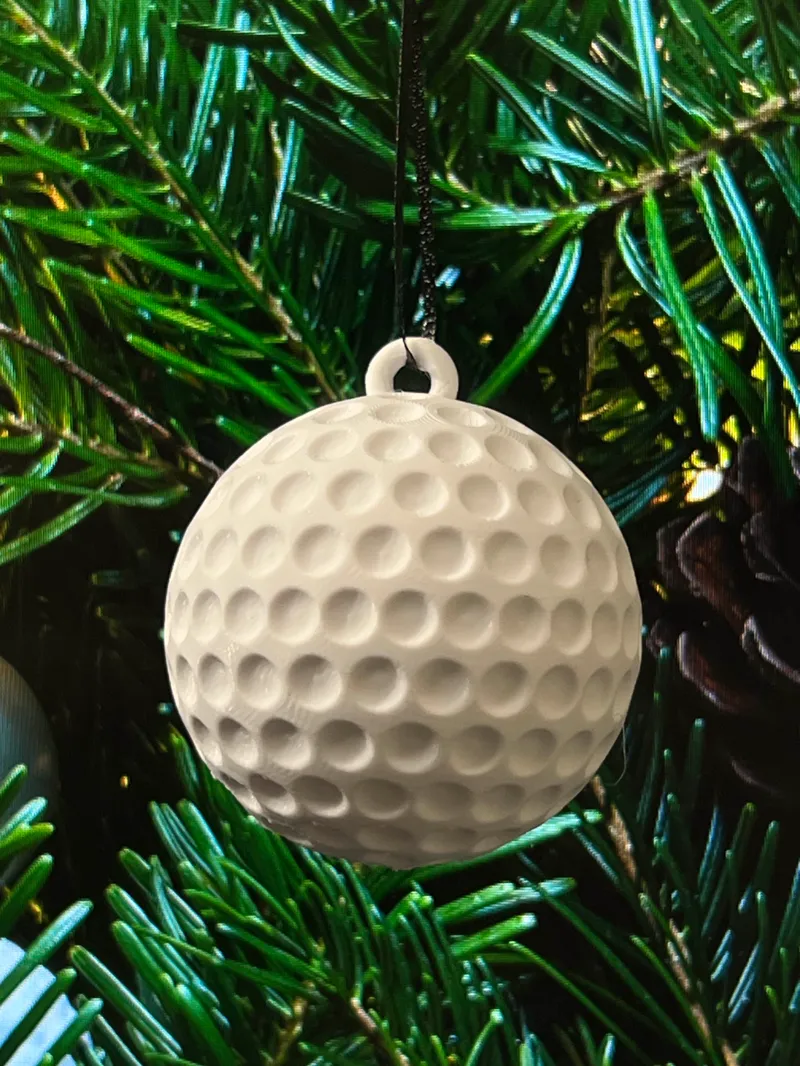 Christmas ornament golf ball bauble