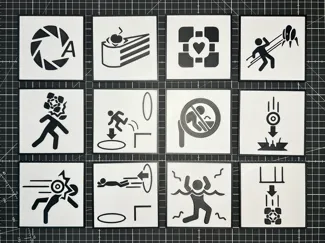 Portal Warning Sign Coasters