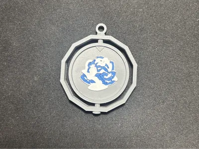 Arcane Powder's Blue Rose 2 Sided Necklace