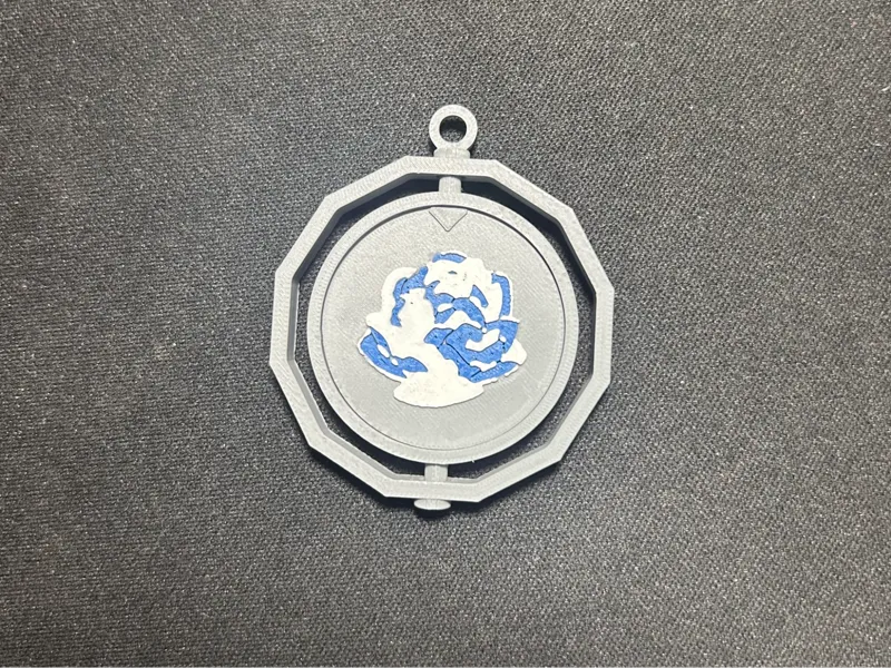 Arcane Powder's Blue Rose 2 Sided Necklace