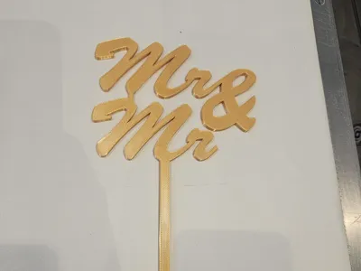 Mr. and Mr. Cake Topper (Wedding)
