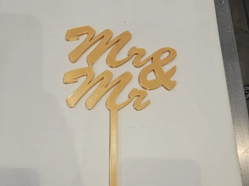 Mr. and Mr. Cake Topper (Wedding)