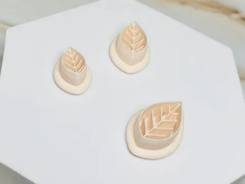 Leaf Polymer Clay Earrings Cutter view 2