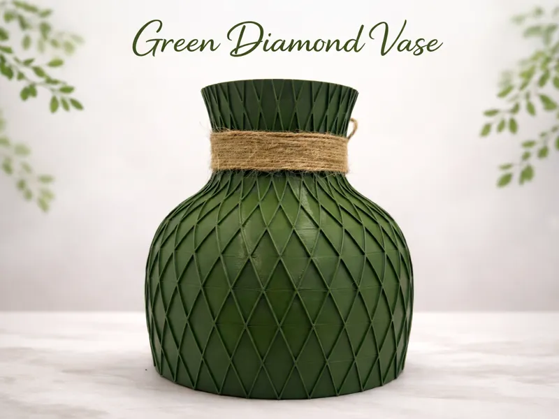 Green Diamond Vase