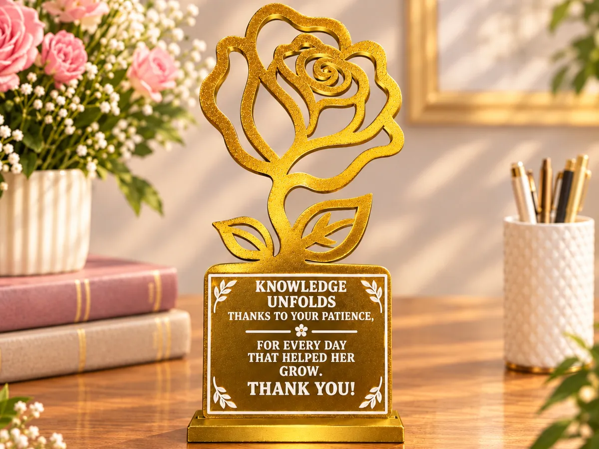 Rosos Design Trophée Rose d'Or pour remercier les enseignants - Modèle d'Impression ...