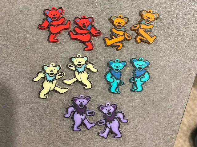 Grateful Dead Dancing Bear Earrings