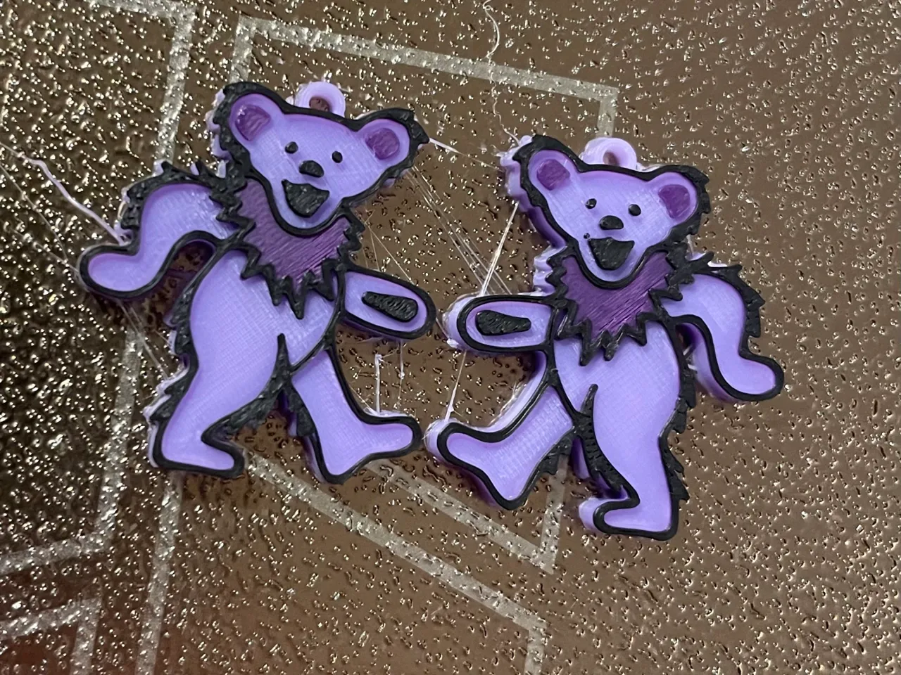 Grateful Dead Dancing Bear Earrings view 4