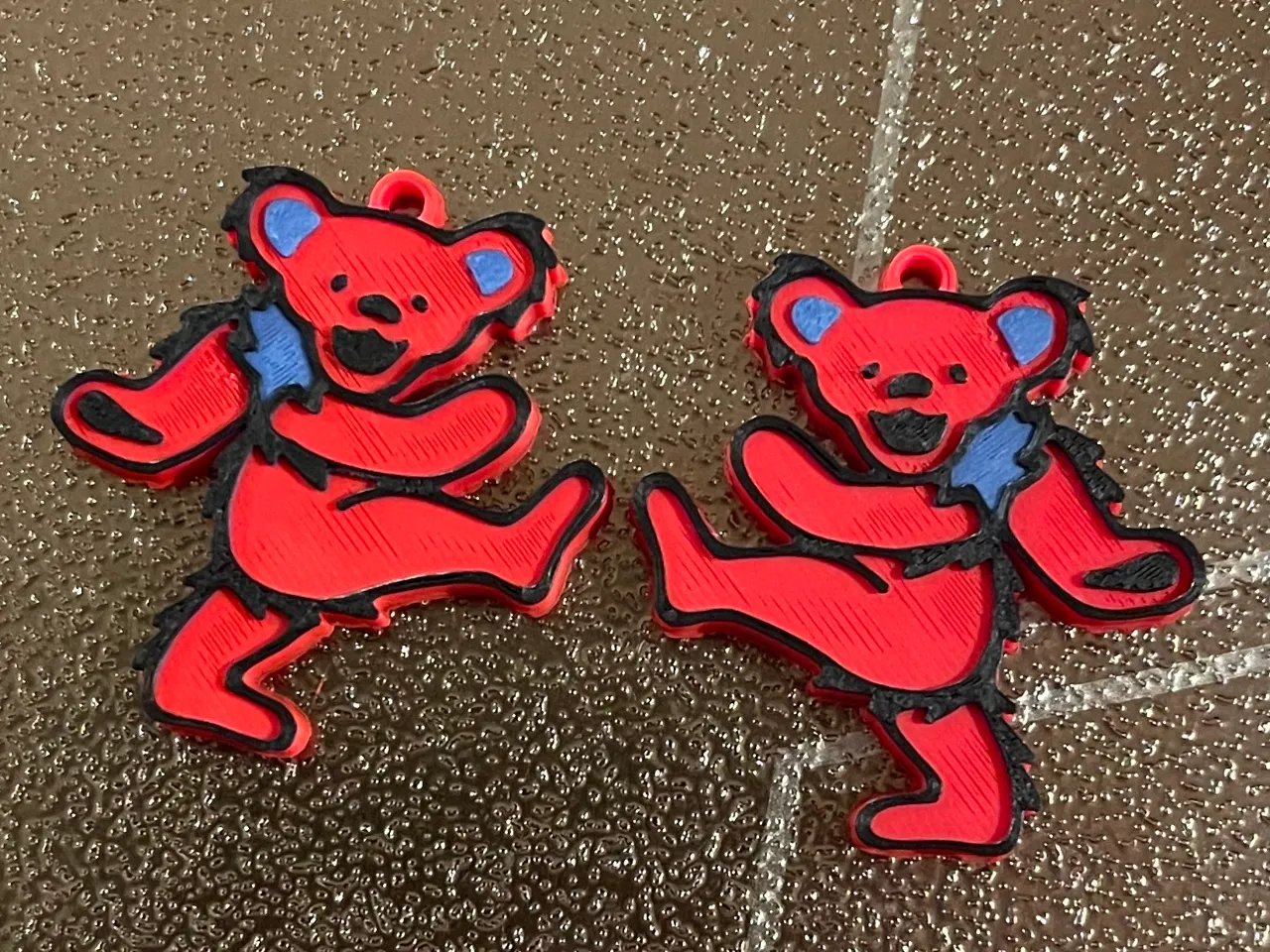 Grateful Dead Dancing Bear Earrings view 3