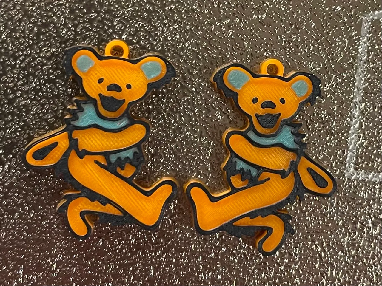 Grateful Dead Dancing Bear Earrings view 2