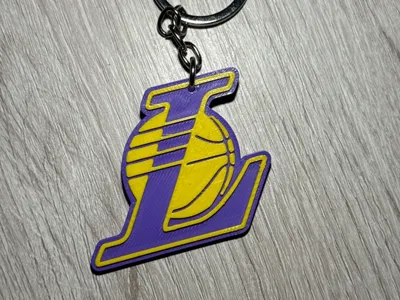 Los Angeles Lakers Basketball Keychain
