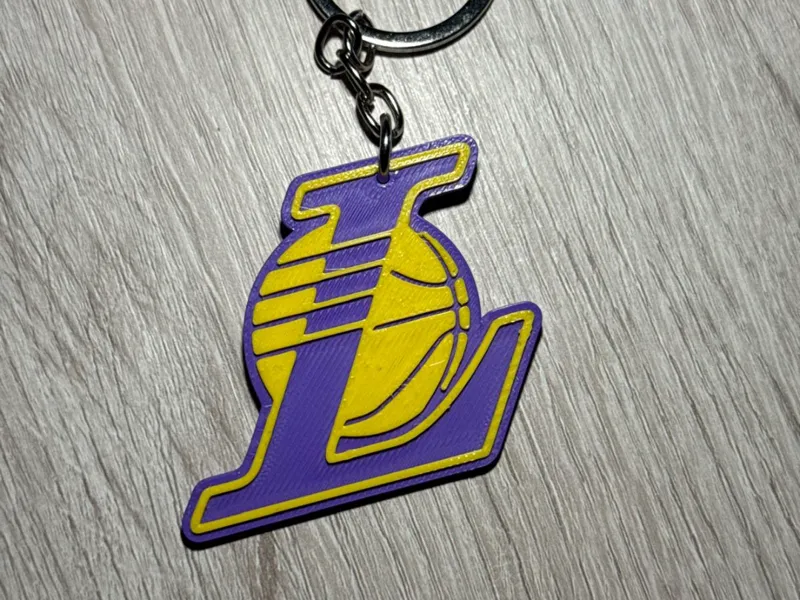 Los Angeles Lakers Basketball Keychain