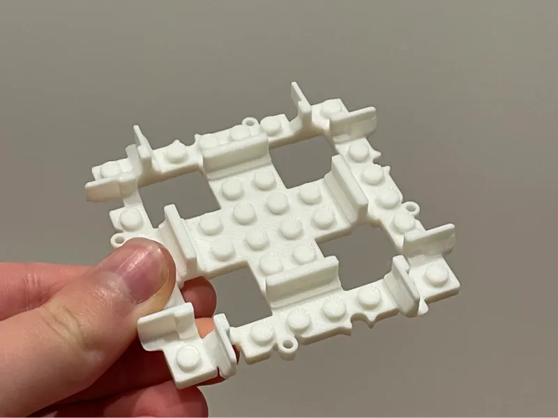 Brick train track mini intersection