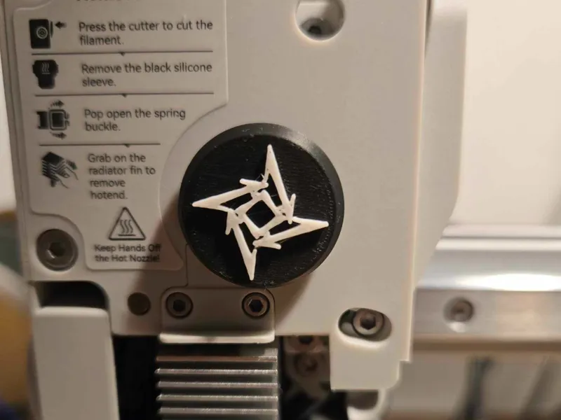 Bambulab A1 Metallica ninja star extruder button