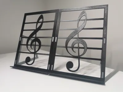Foldable Music Stand With Treble Clef