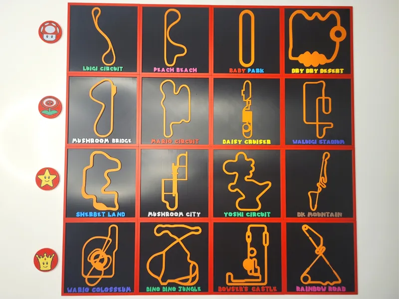 Mario Kart Tracks Display - Double Dash Maps
