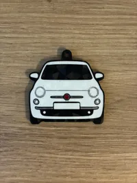 Fiat 500 - Keychain (White lights)
