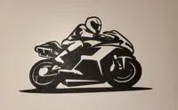 Décoration murale 2D motard — photo 4