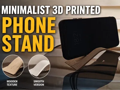 Elegant Minimalist 3D Printed Phone Stand