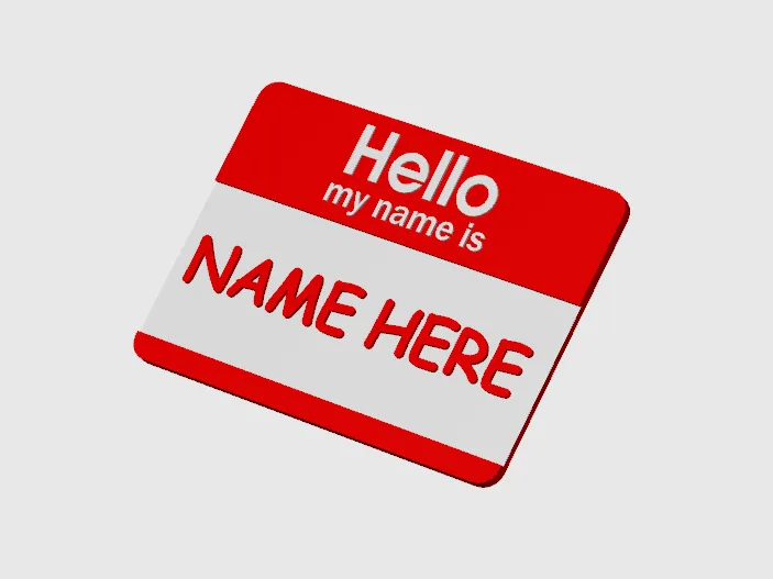 Customizable "Hello my name is..." Sticker