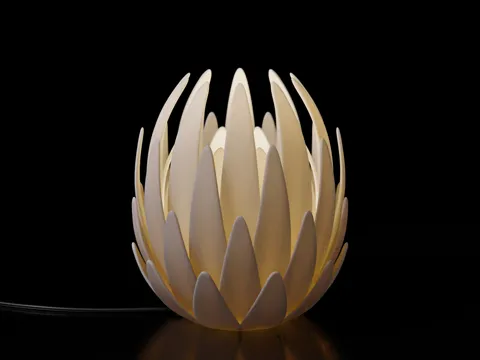 Accesorio de iluminación decorativa: Lotus lamp (LED lamp kit / tealight / mini LED) — referencia de MakerWorld