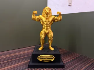Gym lion throphy