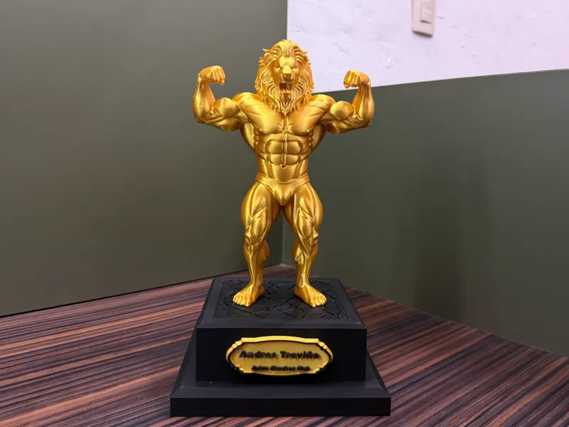 Gym lion throphy