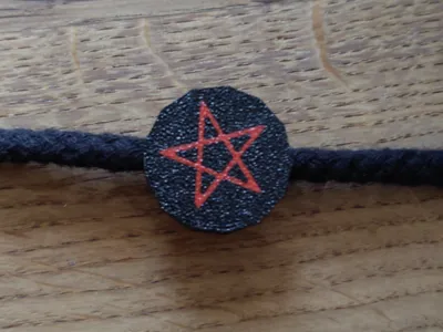 Pentagram Cord Bead Round Hole 