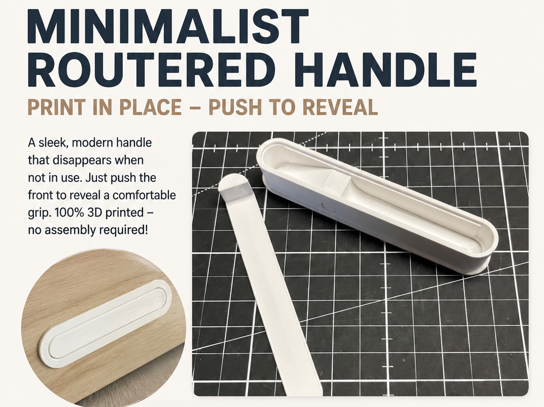 Minimalistic Flush Push-to-Reveal door Handle 