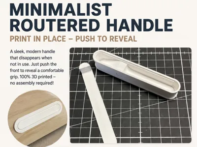 Minimalistic Flush Push-to-Reveal door Handle 