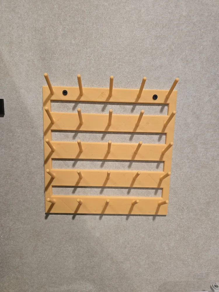 Wall Thread Rack 3d File 25-Spool Sewing Thread Rack Heavy Duty Flush Mount - Free 3D Print ...