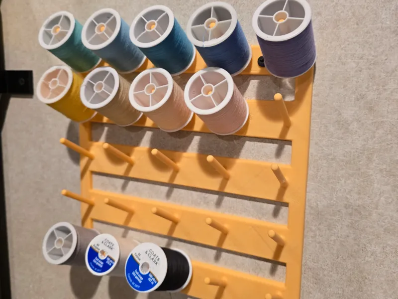 25-Spool Sewing Thread Rack Heavy Duty Flush Mount