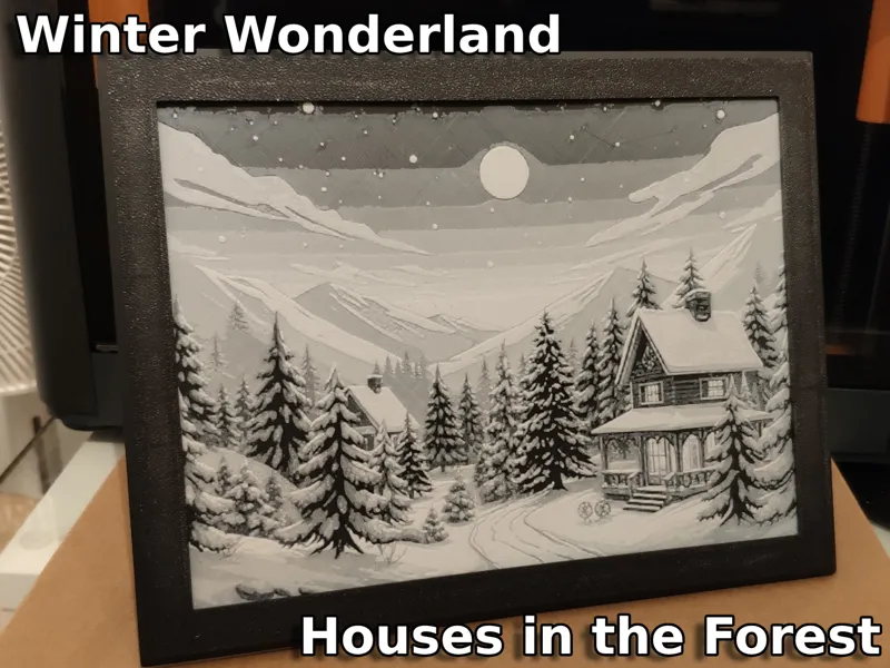Winter-Wunderland #4 - Häuser im Wald