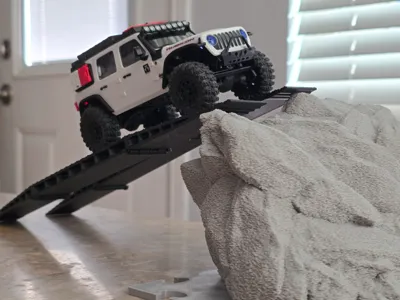 Folding RC crawler bridge (1/24, 1/30 scale)