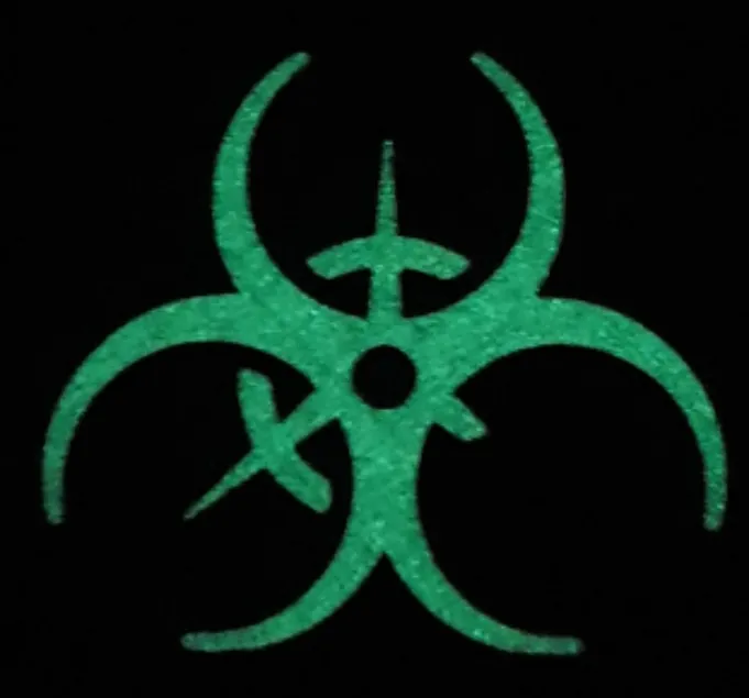 Danger biohazard - sign luminary