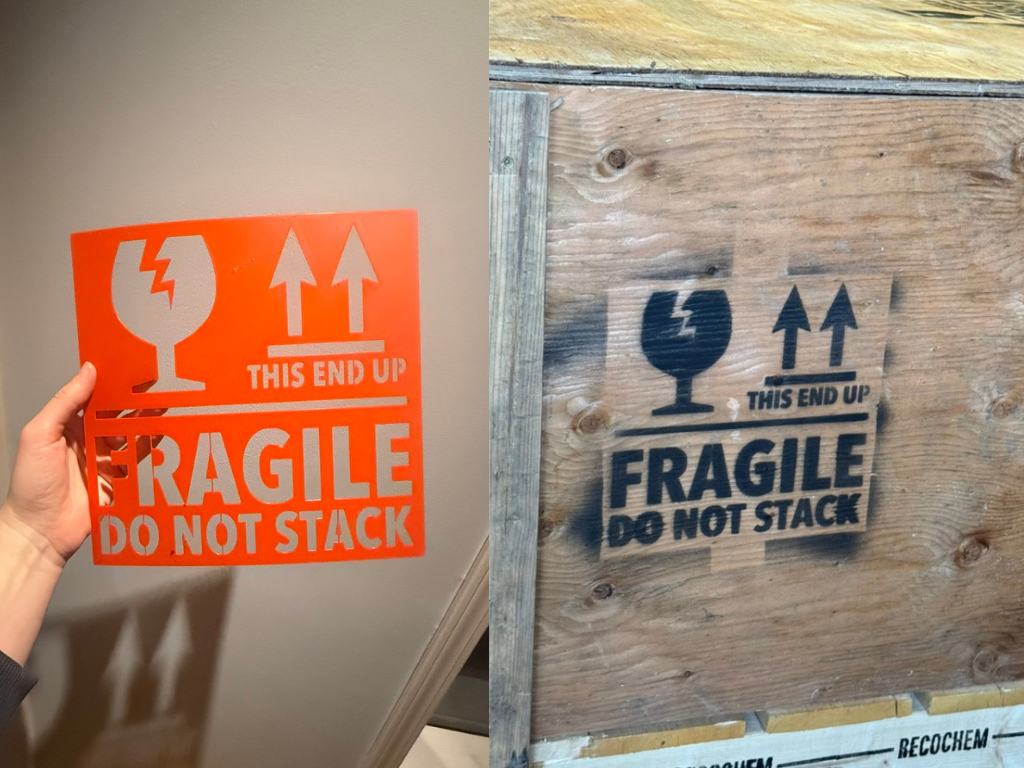 Fragile / Do Not Stack / This End Up - Stencil