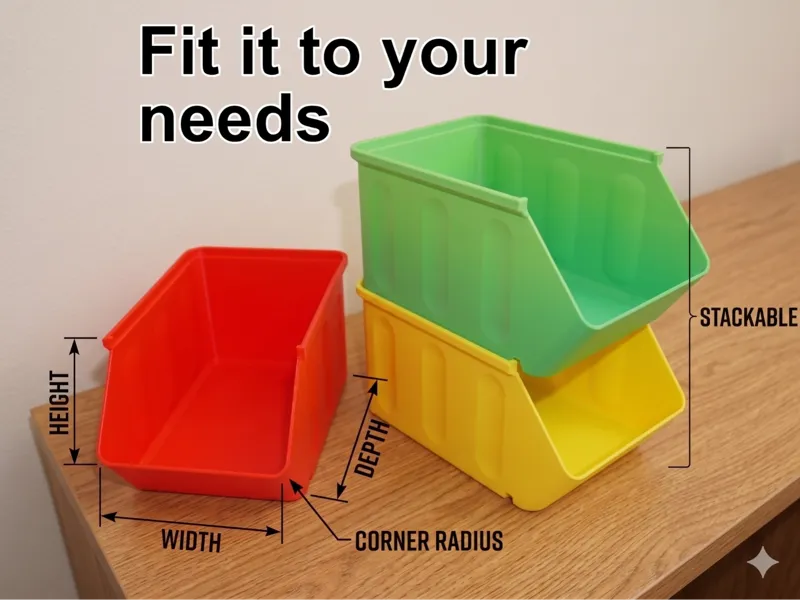 Fully Parametric Stackable Box