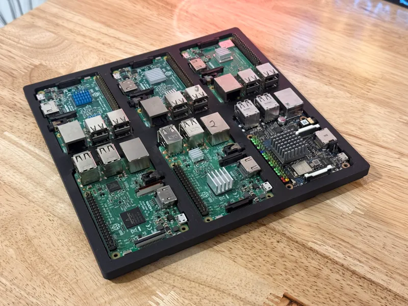 Gridfinity 6 pack Raspberry Pi Holder. 