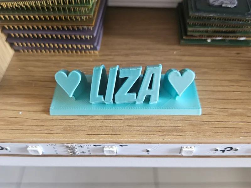 Liza sweeping name with base