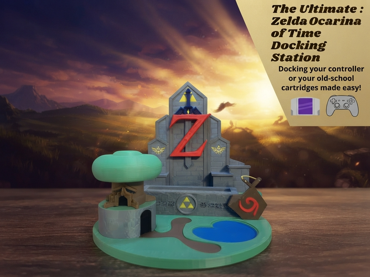 Zelda: Oot – Docking Controller and N64 Cartridge 3D model