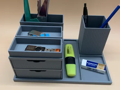 Desk Organizer System with Drawers